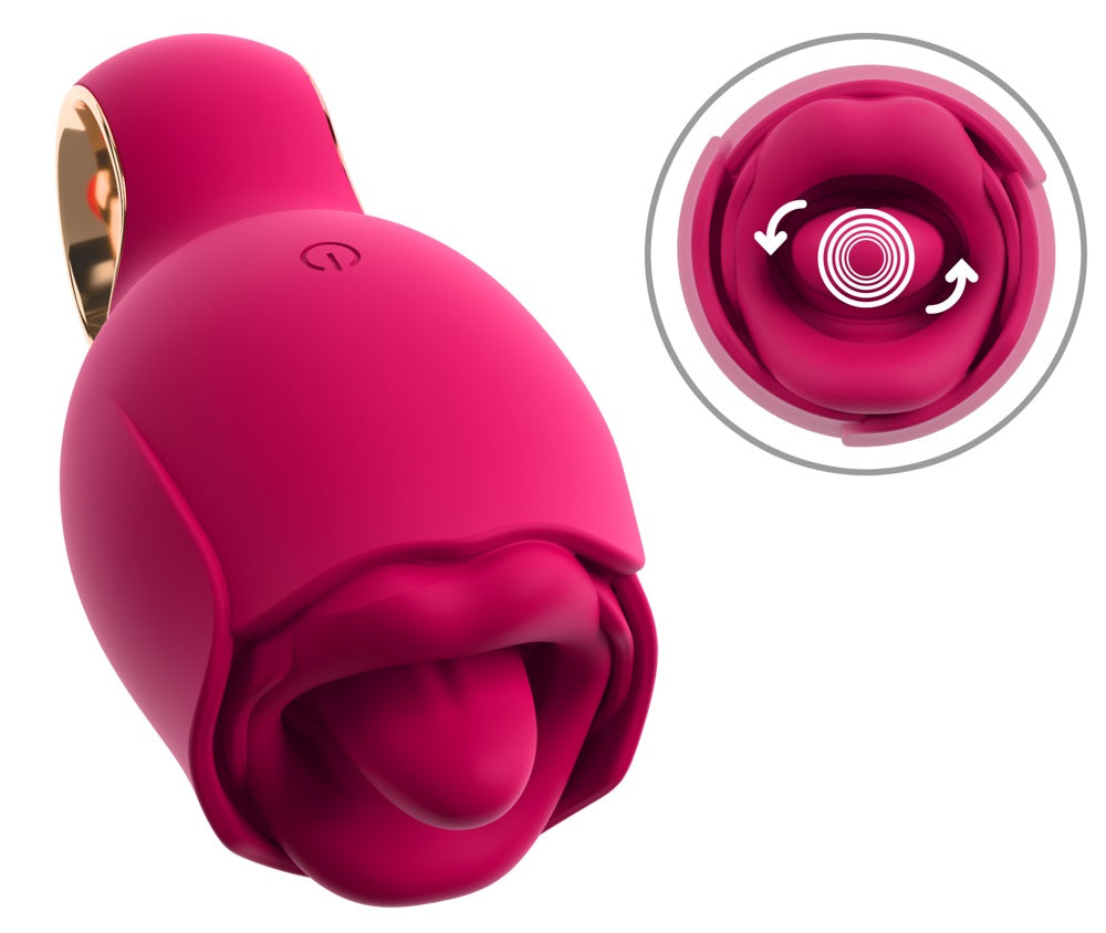 Oral Fun Vibrator med Roterande Tunga