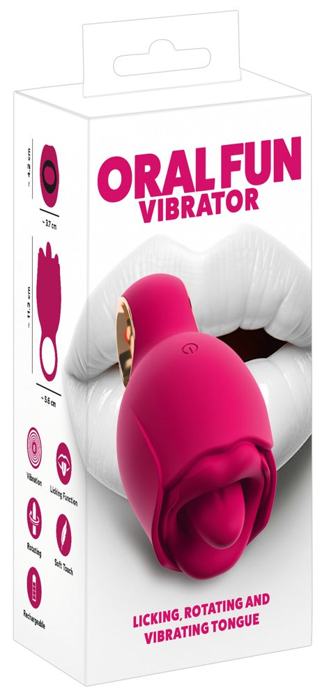 Oral Fun Vibrator med Roterande Tunga