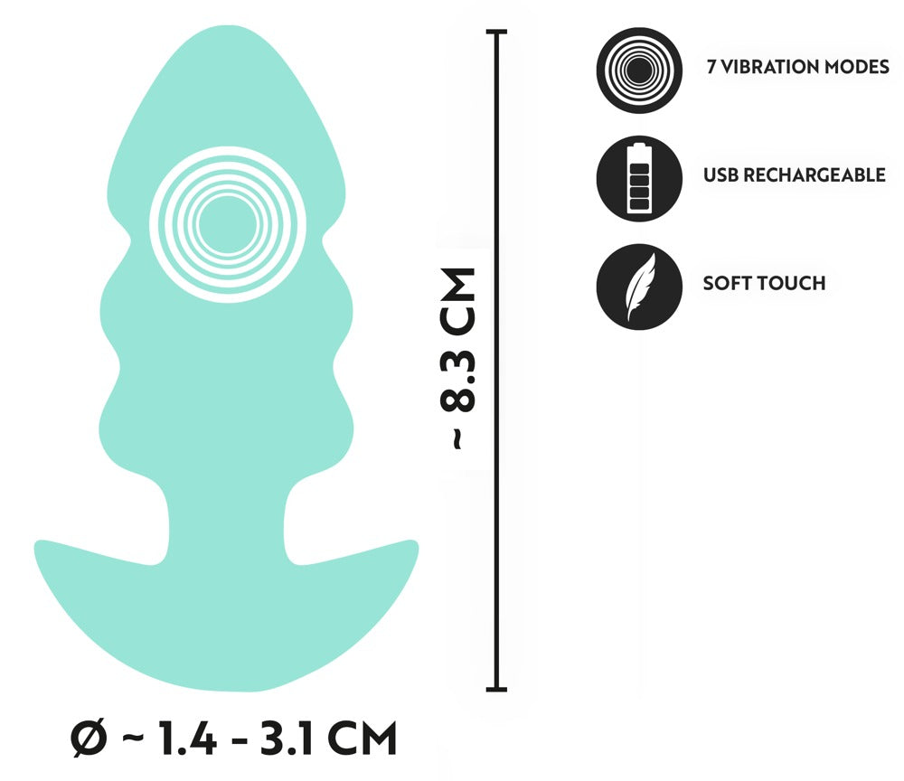 Cuties Mini Analplugg med Vibration Grön