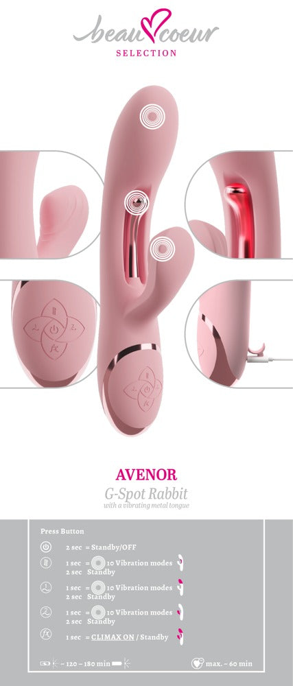 AVENOR G-Spot Rabbit Vibrator med 3 Motorer