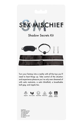 Bondage Kit Svart 5-delar – Komplett Nybörjarkit