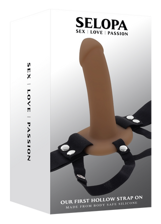 Ihålig Strap-On med Avtagbar Dildo – 16 cm