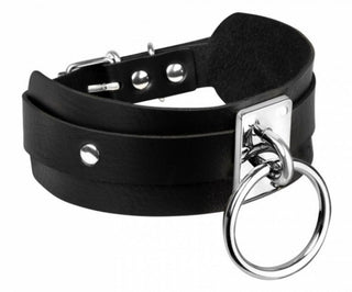 Svart Halsband med O-ring