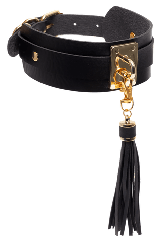 Halsband med Tofs och Gulddetaljer