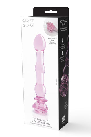 Glaze Glasdildo Med Ros
