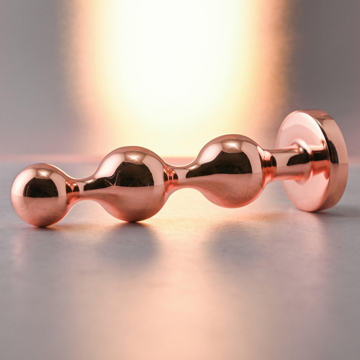 Gold Anal Beads With Diamond