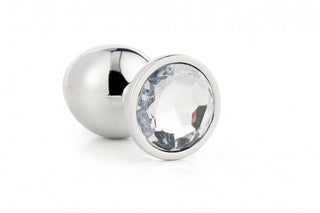 Analplugg Silver Med Kristall