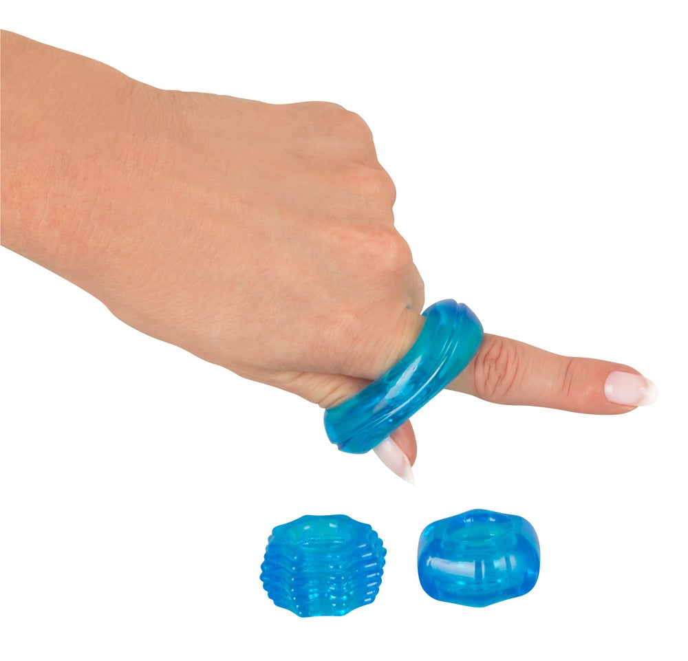 Blåa Penisring Set
