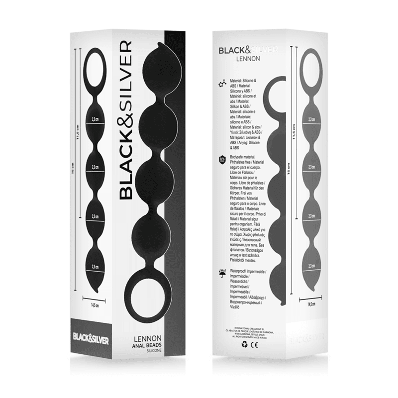 Black&amp;Silver Lennon Anal Beads