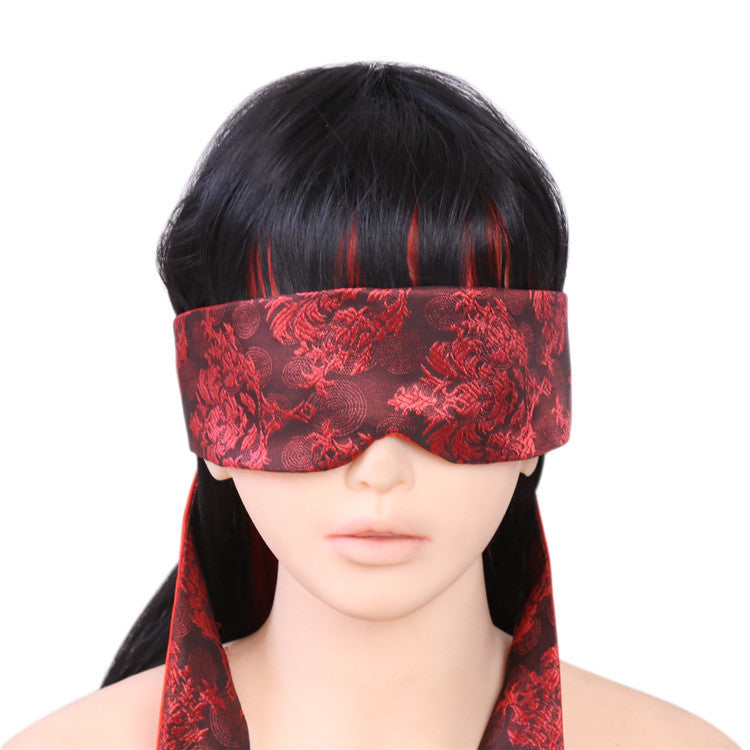 Red Patterned Luxurious Blindfold