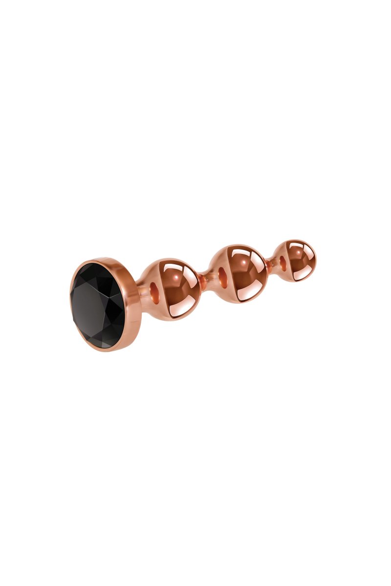 Gold Anal Beads With Diamond