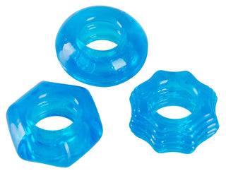 Blåa Penisring Set