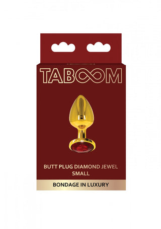 Buttplug Guld Röd Kristall
