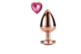 Guld Buttplug Med Hjärta