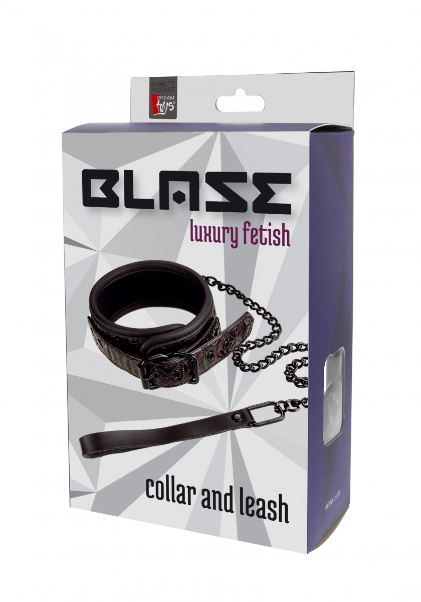 Blaze Purple Collar With Leash
