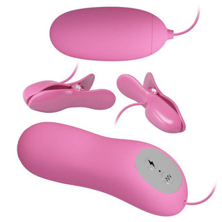 Nipple Clamps med Vibrator och Elektro Stimulans