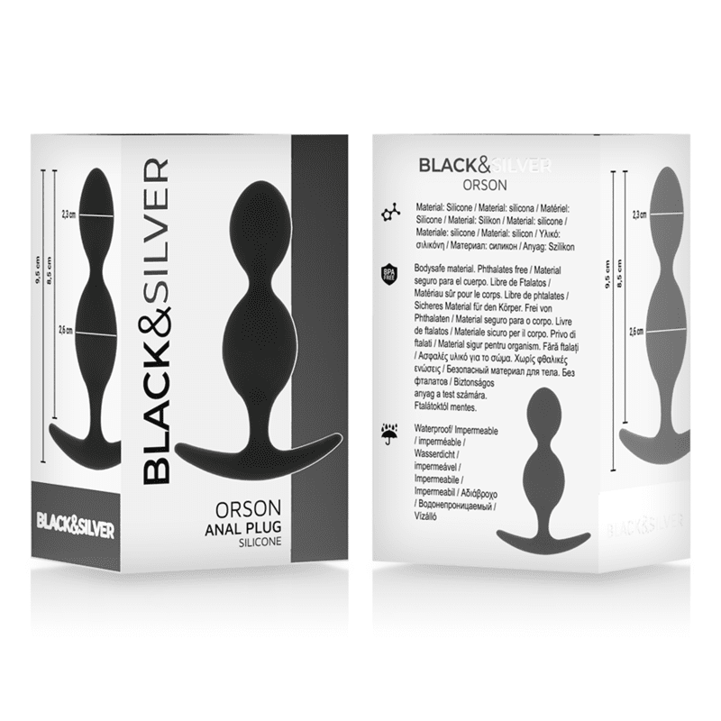 Black&amp;Silver Orson Anal Plug