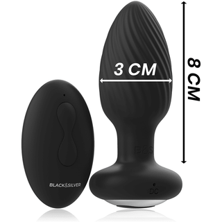 Wells Fjärrstyrd Buttplug Black&Silver