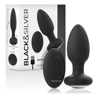 Wells Fjärrstyrd Buttplug Black&Silver