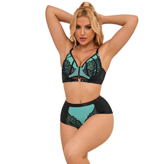 Subblime Grönt Lingerie Set Push-Up