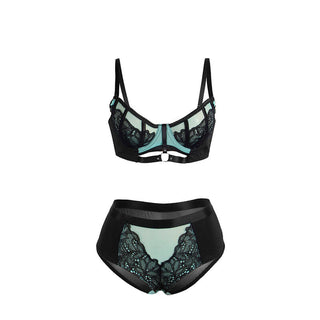 Subblime Grönt Lingerie Set Push-Up