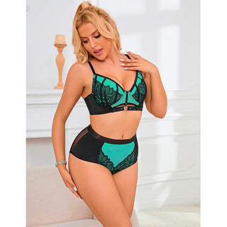 Subblime Grönt Lingerie Set Push-Up