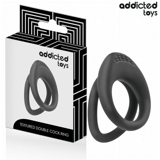 Dubbel Penisring med Struktur – Addicted Toys