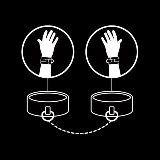Vegan Leather Handcuffs With Neopreme Lining
