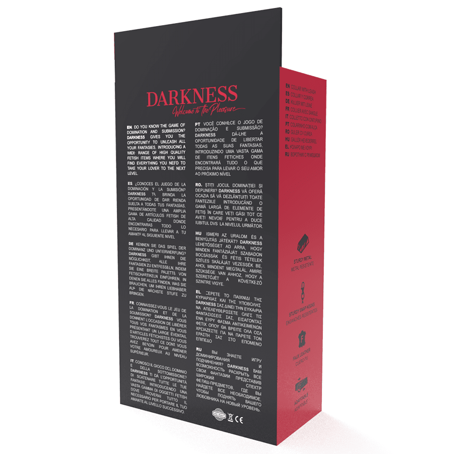 Darkness kaulakoru nahkahihnalla
