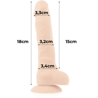 Flexibel 18 cm Sugproppsdildo