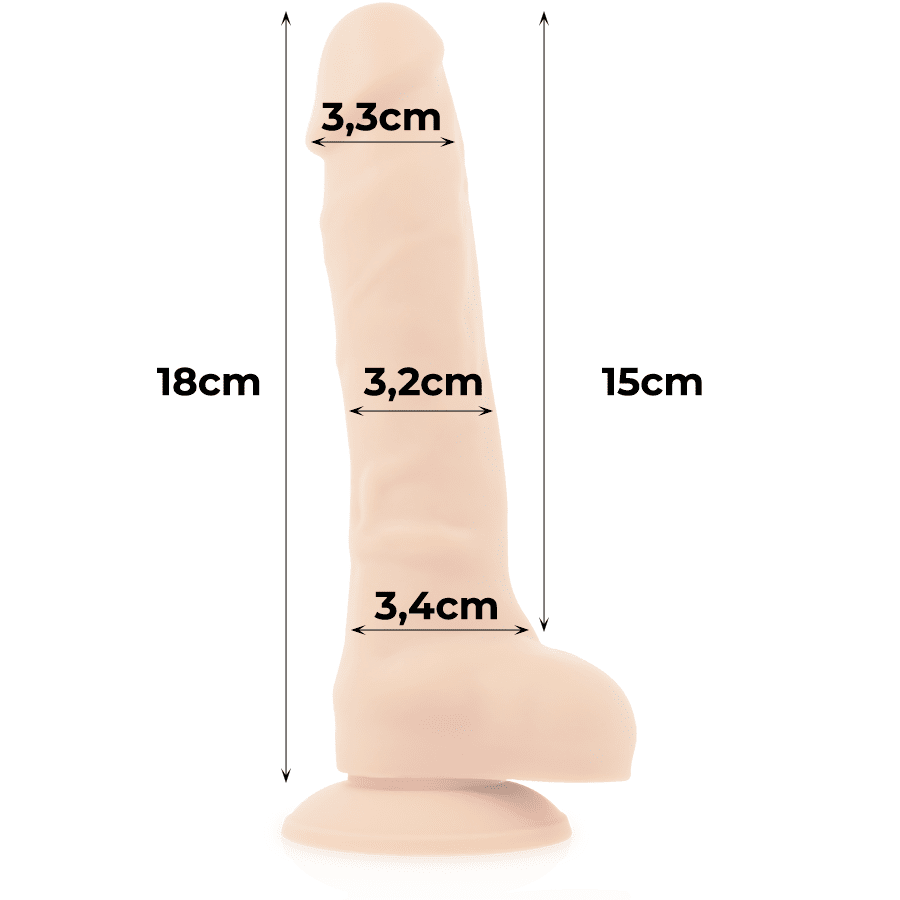 Flexibel 18 cm Sugproppsdildo