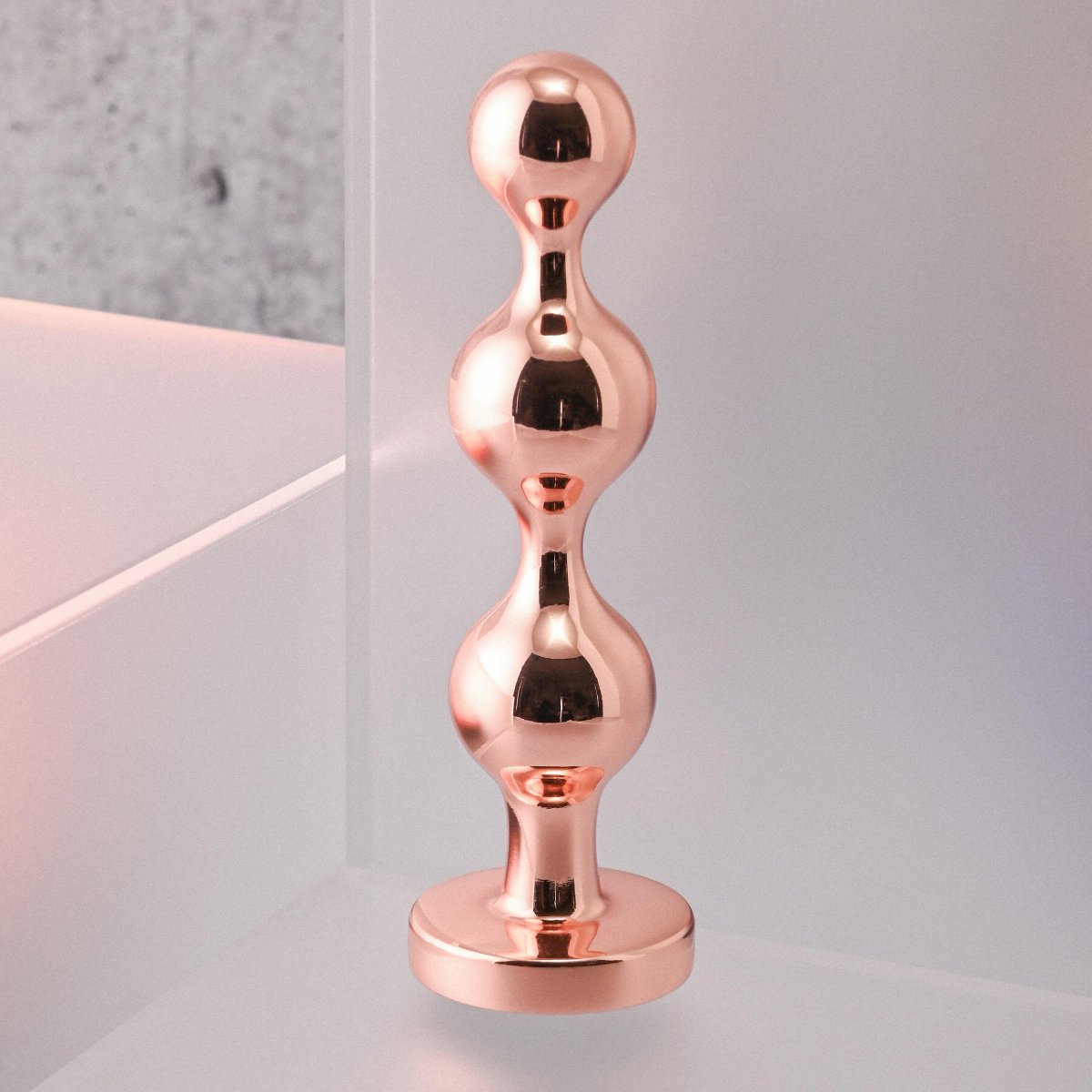 Gold Anal Beads With Diamond