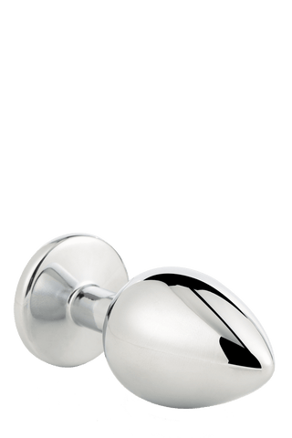 Analplugg Silver Med Kristall