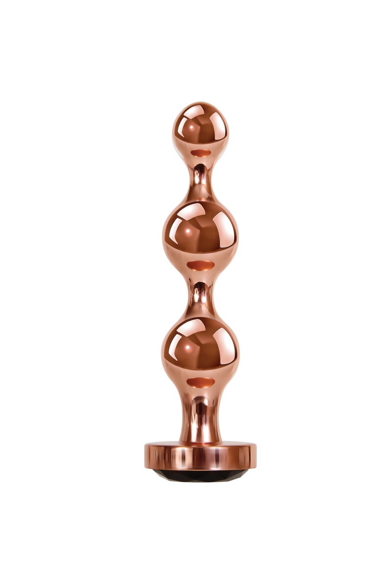Gold Anal Beads With Diamond