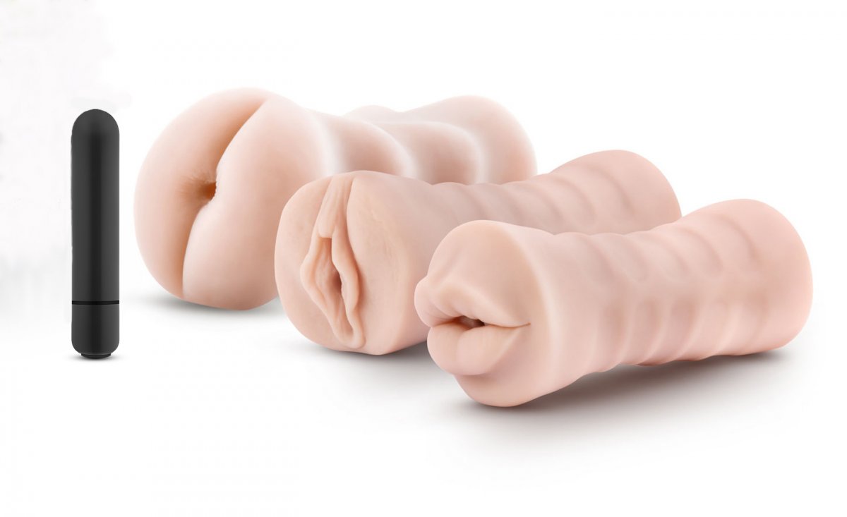 3 olika masturbator - Mun/Vagina/Anal