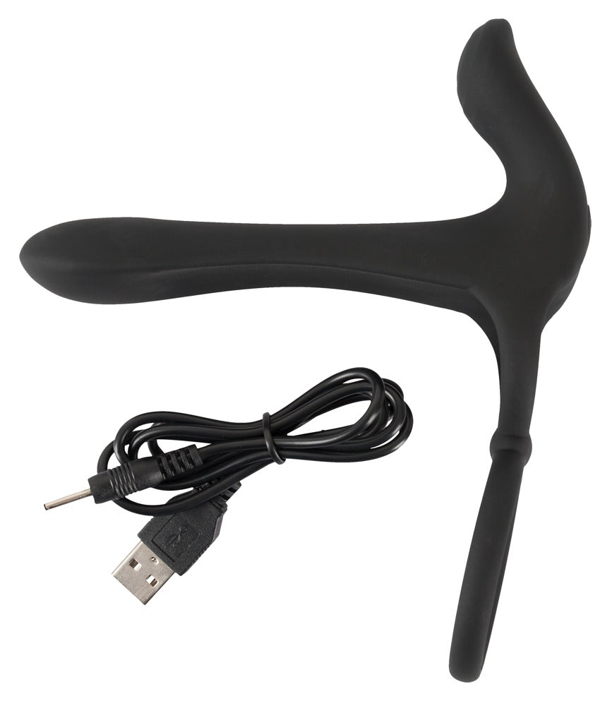 Vibrator Cock Ring With Dildo
