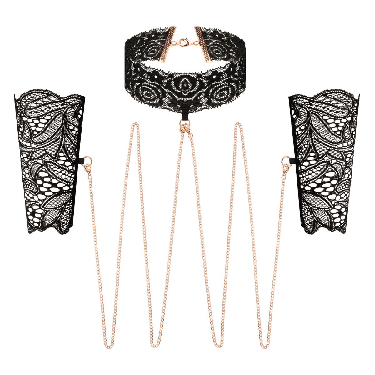 Rose Gold Lace Cuffs and Necklace