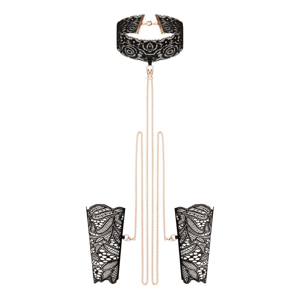 Rose Gold Lace Cuffs and Necklace
