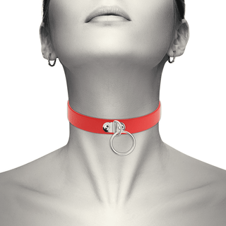 Röd Halsband Choker