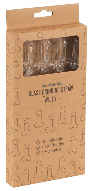 Penisformade Sugrör I Glas