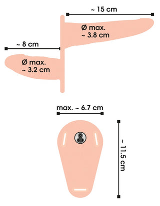 Dubbel Strapon Med Vibrator